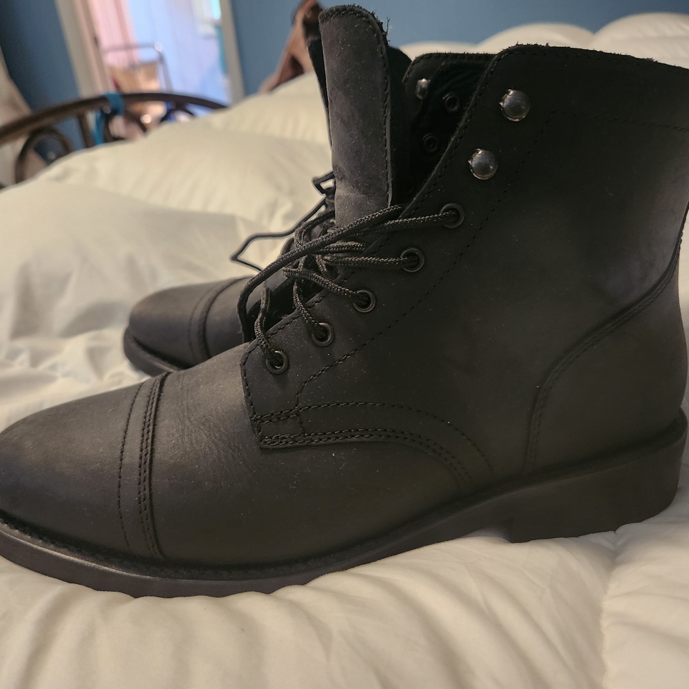 Thursday Boot Company Black Leather Combat Boots